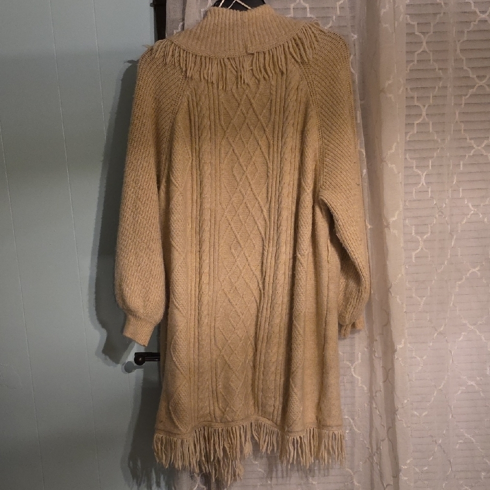 a.n.a Fringe Cardigan Sweater - Tan - Picture 5 of 5